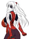 1girl ass bodysuit breasts cosplay evangelion:_3.0_you_can_(not)_redo eyepatch from_behind hairpods huge_breasts kamia_(not_found) long_hair matsuoka_kiyone neon_genesis_evangelion original partially_colored plugsuit rebuild_of_evangelion shikinami_asuka_langley shikinami_asuka_langley_(cosplay) solo souryuu_asuka_langley twintails 