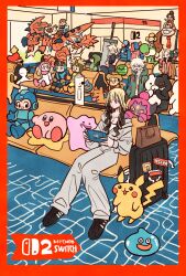  armor black_bodysuit black_gloves black_hair black_shoes blonde_hair blue_pants blue_shirt blue_tunic bodysuit boots buster_sword capelet character_request cloud_strife coat copyright_request crossed_arms crossed_legs danganronpa_(series) ditto dog donkey_kong donkey_kong_(series) dragon dragon_quest dragon_quest_ii felyne food fruit gloves goggles goggles_on_head grace_ashcroft grey_jumpsuit highres holding holding_phone hood hooded_capelet hoopa jumpsuit kirby kirby_(series) komaeda_nagito mario mega_man_(series) monokuma monster_hunter_(character) monster_hunter_(series) multicolored_hair nintendo_switch orange_coat pants pauldrons phone pikachu pink_boots pink_capelet pink_hood pokemon prince_of_lorasia prince_of_samantoria princess_of_moonbrook rathalos resident_evil_requiem robe rolling_suitcase shirt shoes shoulder_armor sidelocks single_bare_shoulder single_pauldron sitting slime_(creature) slime_(dragon_quest) sneakers spiky_hair suika_game suitcase super_mario_bros. suspenders takeuchi_ryousuke tunic two-tone_hair watermelon white_hair white_robe x_(mega_man) yellow_tunic yoshi zombie 