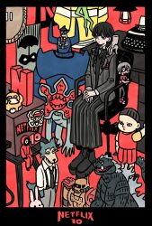  addams_family atom_(tetsuwan_atom) beastars black_hair black_shoes braid character_request copyright_request cyberpunk:_edgerunners cyberpunk_(series) disembodied_hand full_body furry furry_female furry_male godzilla hand_on_another&#039;s_shoulder haru_(beastars) highres jacket legoshi long_hair long_skirt netflix one_piece pale_skin pleated_skirt pluto_(tetsuwan_atom) pokemon pokemon_(creature) psyduck school_uniform shoes sitting skirt skull_and_crossbones soldier_(squid_game) squid_game striped_clothes striped_jacket striped_skirt takeuchi_ryousuke tetsuwan_atom the_umbrella_academy thing_(addams_family) twin_braids typewriter watching_television wednesday_(netflix) wednesday_addams wolf_boy yellow_jacket 