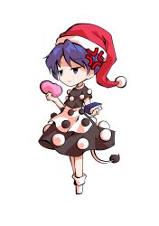  1girl black_shirt black_skirt blue_hair book chibi chibi_only commentary_request dairi doremy_sweet dream_soul full_body hat holding holding_book large_variant_set nightcap shirt short_hair short_sleeves skirt socks solo tachi-e tail touhou transparent_background variant_set white_socks 