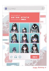  animal_ear_headphones animal_ears black_hair blue_eyes captcha commentary english_text fake_animal_ears fake_screenshot glitch hair_ornament hairpin happy_birthday headphones headset helmet highres hood hood_up long_hair looking_at_viewer mascot_costume multiple_hairpins multiple_persona multiple_views nazono_mito nijisanji nijisanji_idol_uniform rabbit rabbit_ear_headphones rabbit_ears rippoutai_fuusen search_bar space_helmet spacesuit symbol-only_commentary tsukino_mito tsukino_mito_(1st_costume) tsukino_mito_(astronaut) tsukino_mito_(moon!!) tsukino_mito_(sporty) virtual_youtuber 