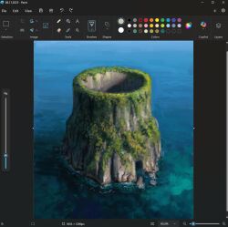 art_program_in_frame cave christian_young hole landscape microsoft_paint_(medium) microsoft_paint_(software) moss ocean original painterly ripples rock scenery screenshot 