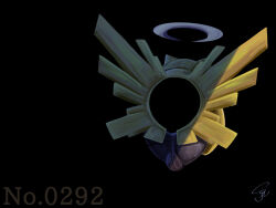  animal_focus artist_name black_background bug commentary_request dark eji_(eji07447362) facing_away floating from_behind full_body halo highres hole no_humans partial_commentary pokedex_number pokemon pokemon_(creature) shedinja signature simple_background solo white_halo 