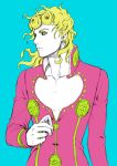  1boy blonde_hair chonorin giorno_giovanna green_eyes hair_down jojo_no_kimyou_na_bouken rough solo 