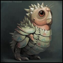  artist_name brown_eyes creature deviantart_username full_body grey_background pokemon pokemon_(creature) realified standing togepi twarda8 