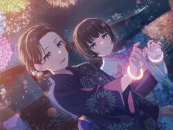  bang_dream! black_eyes black_hair kimono short_hair wakana_rei 