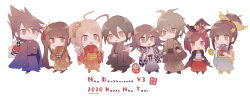  2020 4boys 4girls :o absurdly_long_hair adapted_costume aegyo_sal ahoge akamatsu_kaede alternate_costume amami_rantaro antenna_hair back_bow ball black_bow black_hair black_hakama black_hat black_jacket black_kimono black_sash black_shoes blonde_hair blue_eyes blue_gemstone blue_hairband blunt_bangs blunt_ends bob_cut bow bowl brown_eyes brown_hair brown_hakama brown_jacket brown_kimono brown_shoes chabashira_tenko checkered_clothes checkered_jacket cherry_blossoms chewing chibi chopsticks commentary_request copyright_name danganronpa_(series) danganronpa_v3:_killing_harmony eating english_text expressionless eyelashes facial_hair floral_print flower food food_request gem gem_hair_ornament goatee green_bow green_hair green_sash green_shoes grin hair_between_eyes hair_bow hair_bun hair_flower hair_ornament hair_spread_out hairband hairpin hakama hakama_skirt hand_on_own_cheek hand_on_own_face hane_(hanetsuki) haori happy happy_new_year harukawa_maki hat hat_flower highres holding holding_ball holding_bowl holding_chopsticks holding_food holding_omikuji jacket jacket_on_shoulders jacket_tug japanese_clothes kimono large_bow leaf_hair_ornament light_blush long_eyelashes long_hair long_hair_between_eyes looking_at_another medium_hair messy_hair momota_kaito multicolored_jacket multiple_boys multiple_girls new_year no_mouth obi oma_kokichi omikuji open_mouth orange_kimono pink_flower pink_hairband pinstripe_jacket pinstripe_pattern pointing pointing_at_viewer ponytail print_bow print_hakama print_jacket print_kimono print_sash purple_hair purple_hakama purple_jacket purple_kimono purple_shoes red_flower red_hair red_hakama red_kimono saihara_shuichi sakura_(fein5862817) sash shide shirt shoes short_hair short_hair_with_long_locks short_kimono short_ponytail side_ponytail sidelocks simple_background single_hair_bun skirt sleeve_rolled_up sleeves_past_fingers sleeves_past_wrists smile space_print spiky_hair starry_sky_print twitter_username two-sided_fabric two-sided_jacket two-tone_jacket updo very_long_hair violet_eyes waist_bow white_background white_bow white_hakama white_jacket white_kimono white_sash wide_sleeves witch_hat yellow_eyes yellow_shirt yukata yumeno_himiko 