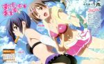  2girls absurdres bikini breasts chuunibyou_demo_koi_ga_shitai! cleavage highres multiple_girls nibutani_shinka official_art scan swimsuit tagme takanashi_rikka 