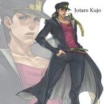  1boy black_hair blue_eyes chain gakuran hat highres jojo_no_kimyou_na_bouken kuujou_joutarou long_coat school_uniform v-room zoom_layer 