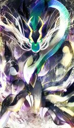  1other aqua_skin claws colored_skin dragon dragon_horns drampa facial_hair goatee green_eyes highres horns long_mustache long_neck mega_drampa mega_pokemon mustache no_humans pemuchi_(chikuwa_3296) pokemon pokemon_(creature) pokemon_focus pokemon_legends:_z-a scales solo 