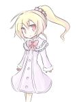  blonde_hair bow dress frr_(akf-hs) highres hime ponytail red_eyes solo suguri white_background 