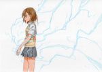  brown_eyes brown_hair electricity iyakun misaka_mikoto school_uniform skirt to_aru_kagaku_no_railgun to_aru_majutsu_no_index 