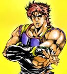  1boy jack-ddd-no13 jojo_no_kimyou_na_bouken jonathan_joestar manly muscle official_style red_eyes redhead solo 