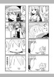  4koma chibi cirno comic greyscale hakurei_reimu minigirl monochrome touhou translation_request tsurusaki_yuu 