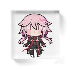  1girl black_bow black_dress blush_stickers bow chibi commentary_request dress guilty_crown hair_between_eyes keita3548k looking_at_viewer lowres official_alternate_costume pink_hair red_ribbon ribbon simple_background solo twintails white_background yuzuriha_inori |_| 