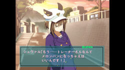  1girl absurdres animal_ears baasaku_(balasaku24) breasts brown_hair buttons cheval_grand_(umamusume) closed_eyes closed_mouth coat commentary_request double-breasted ear_covers ears_through_headwear hair_between_eyes hands_in_pockets hat hat_belt highres horse_ears horse_girl horse_tail long_hair multicolored_hair outdoors peaked_cap pink_sky purple_coat purple_serafuku school_uniform serafuku sky solo streaked_hair tail tracen_school_uniform tracen_winter_coat tree umamusume visual_novel white_hair white_hat winter_clothes winter_coat 
