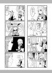  4koma comic greyscale izayoi_sakuya koakuma monochrome patchouli_knowledge touhou translation_request tsurusaki_yuu 