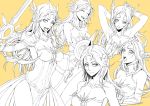  1girl armor blush ear_protection expressions forehead_protector leaf98k league_of_legends leona_(league_of_legends) long_hair shield sword weapon 