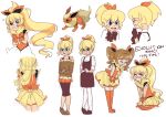  baker_(pokemon) eevee eeveelution_project flareon flareon_(cosplay) hanakawa_ran himura_hotaru loony_bear official_art original pokemon pokemon_(creature) 