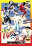  6+boys artist_request axl_(final_fight) belt blood boots cody_travers copyright_name cover english final_fight gai_(final_fight) game_cover highres hugo_andore jeans lead_pipe mad_gear male multiple_boys muscle official_art oldschool open_mouth scan sega sega_cd standing two_p 