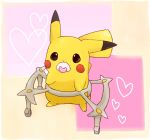  arceus_(cosplay) cosplay costume heart no_humans pacifier pikachu pokemon pokemon_(creature) pokemon_(game) pokemon_dppt shioppbum solo 