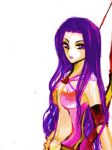  armband bow_(weapon) final_fantasy final_fantasy_ii long_hair maria_(ff2) midriff purple_hair solo violet_eyes xkobax 