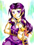  bare_shoulders cleavage final_fantasy final_fantasy_ii long_hair maria_(ff2) purple_hair solo violet_eyes 