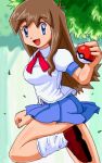  mini_skirt nintendo poke_ball pokemon pokemon_trainer soara 