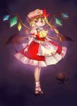  bad_id bat_wings blonde_hair bobby_socks braid brooch flandre_scarlet fusion hat hong_meiling izayoi_sakuya jewelry laevatein midorinoko patchouli_knowledge ponytail red_eyes remilia_scarlet short_hair side_braid side_ponytail socks solo touhou wings 