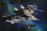  antenna hidetaka_tenjin highres macross macross:_do_you_remember_love? mecha official_art realistic space star tenjin_hidetaka ve-1 vf-1 