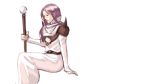  belt blonde_hair female final_fantasy final_fantasy_iv final_fantasy_iv_the_after kareji long_hair robe rosa_farrell shoulder_pads solo staff 