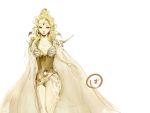  blonde_hair bykillt cape female final_fantasy final_fantasy_iv leotard long_hair rosa_farrell shoulder_pads solo tiara 