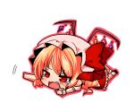  bad_id chibi face fang flandre_scarlet hat matatabi_maru tantrum tears touhou wings 