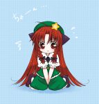  artist_request braid chibi china_dress chinadress chinese_clothes hong_meiling touhou 
