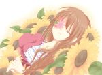  brown_hair flower hinawa long_hair mother_(game) mother_3 sunflower 