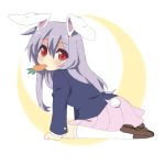  bad_id blazer bunny_ears bunny_tail kirihara_chiko purple_hair rabbit_ears red_eyes reisen_udongein_inaba skirt solo tail touhou 