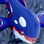  blue_body kyogre open_mouth pokemon undersea 