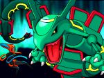  deoxys fighting northern_lights pokemon rayquaza 