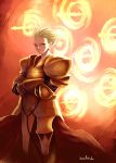  1boy armor blonde_hair earrings fate/zero fate_(series) gate_of_babylon gilgamesh highres jewelry red_eyes solo swd3e2 