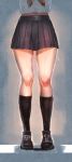  1girl black_legwear bow_(bhp) highres legs original school_uniform shoes skirt socks solo thighs 