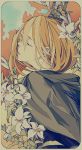  1girl blonde_hair cape christa_renz closed_eyes flower ki84hyt lily_(flower) shingeki_no_kyojin solo 