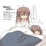  2girls akagi_(kantai_collection) brown_hair kaga_(kantai_collection) kantai_collection long_hair lowres multiple_girls rebecca_(keinelove) short_hair 