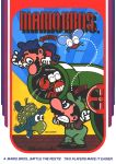  2boys artist_request clenched_teeth copyright_name crab facial_hair gloves hat luigi male mario mario_bros. multiple_boys mustache nintendo official_art overalls pipe scan turtle 