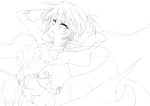  1boy absurdres headphones highres kagamine_len lineart monochrome short_hair solo ueno_tsuki vocaloid 