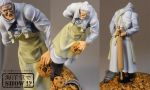  1girl artist_request cookie cookie_clicker figure food glasses grandma_(cookie_clicker) photo rolling_pin 