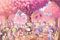  02charaice20 6+girls @_@ absurdres aki_minoriko aki_shizuha alice_margatroid animal_ears apron arm_cannon ascot bat_wings bird_wings black_bow black_bowtie black_hat black_skirt black_thighhighs black_vest blonde_hair blue_apron blue_bow blue_dress blue_eyes blue_hair blue_hat blue_shirt blush boots bow bowtie braid broom brown_boots brown_hair brown_hat brown_horns bucket bun_cover buttons camera capelet cat_ears character_request cherry_blossoms chinese_commentary cirno clone clouds clownpiece commentary_request cone_horns control_rod_(touhou) crescent crescent_hat_ornament crossed_legs crystal crystal_wings cucumber cuffs cup daiyousei day detached_sleeves detached_wings doll double_bun dress drinking eternity_larva everyone eyeball fairy fairy_wings falling_petals fish_(food) flandre_scarlet flask flower flower_on_head flying food frilled_bow frilled_hair_tubes frilled_hairband frilled_shawl frilled_shirt_collar frills frog_hair_ornament fujiwara_no_mokou gourd green_bow green_eyes green_hair green_shirt green_skirt green_vest grey_hair grey_horns hagoromo hair_bow hair_bun hair_ornament hair_ribbon hair_tubes hairband hakurei_reimu hat hat_bow hat_ornament hat_ribbon heart heart_button heart_hair_ornament heart_of_string hieda_no_akyuu highres hinanawi_tenshi holding holding_broom holding_camera holding_cup holding_flask hong_meiling horikawa_raiko horns hoshiguma_yuugi houjuu_nue houraisan_kaguya ibaraki_kasen ibuki_suika ice ice_wings in_bucket in_container inaba_tewi incredibly_absurdres izayoi_sakuya jewelry jiangshi kaenbyou_rin kaku_seiga kamishirasawa_keine kaname-ishi kawashiro_nitori kazami_yuuka kijin_seija kirisame_marisa kisume koakuma kochiya_sanae komano_aunn komeiji_koishi komeiji_satori konpaku_youmu kurodani_yamame lace-up_boots laevatein_(touhou) lap_pillow lily_white lobelia_(flower) lolita_hairband long_hair long_sleeves looking_at_viewer luna_child lunasa_prismriver lyrica_prismriver masu merlin_prismriver miyako_yoshika mob_cap mochi moriya_suwako motoori_kosuzu multicolored_wings multiple_girls nagae_iku nippaku_zanmu ofuda okunoda_miyoi one_eye_closed one_side_up oni onigiri open_mouth outdoors outstretched_arms patchouli_knowledge peach_hat_ornament petals pink_eyes pink_hair pink_petals pink_shirt pink_skirt pixel_art puppet_rings puppet_strings purple_hair purple_hat purple_skirt rabbit_ears rabbit_girl red_ascot red_bow red_eyes red_hair red_hairband red_hat red_horns red_ribbon red_shirt red_skirt red_vest reiuji_utsuho remilia_scarlet ribbon ribbon-trimmed_collar ribbon-trimmed_sleeves ribbon_trim ring rumia saigyouji_yuyuko sakazuki sakura_mochi sashimi shackles shameimaru_aya shanghai_doll shawl shirt siblings side_braid single_braid single_hair_tube single_horn sisters sitting skewer skirt skirt_set small_horns smile snake_hair_ornament spread_arms star_(symbol) star_hat_ornament star_sapphire sukuna_shinmyoumaru sunny_milk tatara_kogasa thigh-highs third_eye third_eye_on_chest tokin_hat touhou tree triangular_headpiece tsukumo_benben tsukumo_yatsuhashi twitter_username umbrella vest violet_eyes wagashi waist_apron weapon whale_hat white_capelet white_hat white_shirt wide_sleeves wings witch_hat wriggle_nightbug yagokoro_eirin yakumo_yukari yasaka_kanako yellow_ascot yellow_bow yellow_eyes yellow_horns yellow_shirt yomotsu_hisami yorigami_shion 