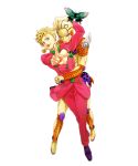  2boys annnie blonde_hair blue_eyes braid butterfly giorno_giovanna jojo_no_kimyou_na_bouken multiple_boys 