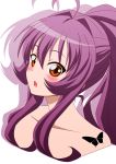  1girl highres purple_hair red_eyes solo sugiura_ayano tatsuya_(guild_plus) yuru_yuri 