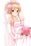  1girl bouquet dress flower kousaka_kirino ok-ray ore_no_imouto_ga_konna_ni_kawaii_wake_ga_nai smile solo wedding_dress 