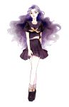  1girl annnie black_hair jojo_no_kimyou_na_bouken long_hair purple_hair school_uniform serafuku solo yamagishi_yukako 
